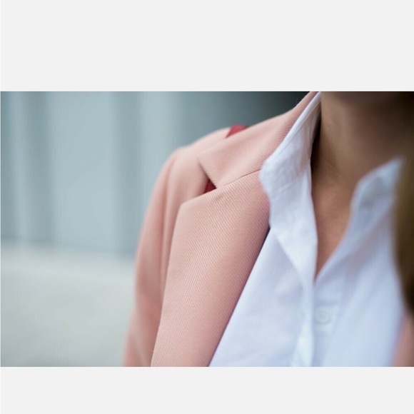 Zara Open Front Boyfriend Pink Coat XS - Picture 4 of 16